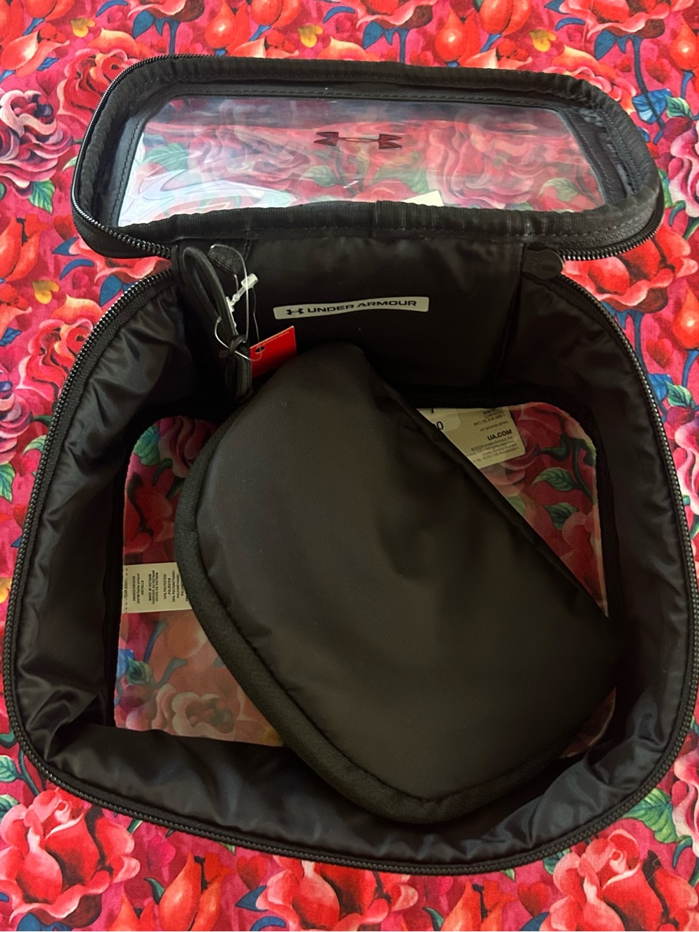 Under Armour Black Clear-Top Travel Cosmetic Case
